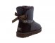 Mini Bailey Bow Metallic Chocolate