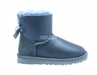 Mini Bailey Bow Metallic Grey Mini Bailey Bow Metallic Grey