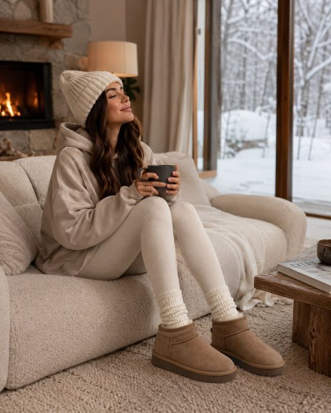 Женские ультра мини угги Ugg Tasman - Chestnut