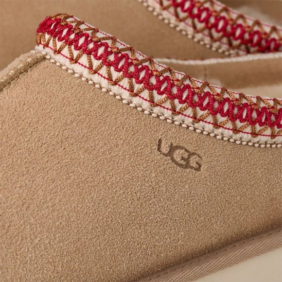 Женские слипоны Ugg Tasman II Slipper - Sand / Dark Cherry
