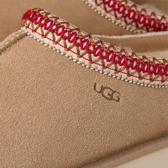 Женские слипоны Ugg Tasman II Slipper - Sand / Dark Cherry