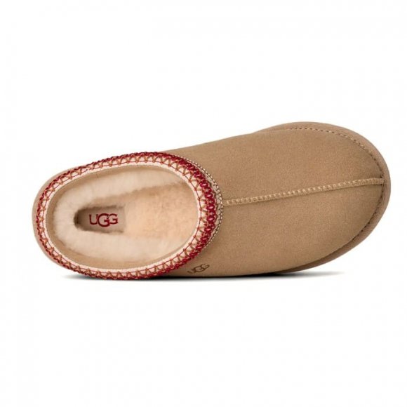 Женские слипоны Ugg Tasman II Slipper - Sand / Dark Cherry