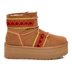 Ugg Mini II Braid Platform - Chestnut