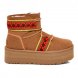 Женские угги на платформе Ugg Mini II Braid Platform - Chestnut