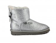Mini Bailey Bow Sparkle Boot Silver Mini Bailey Bow Sparkle Boot Silver