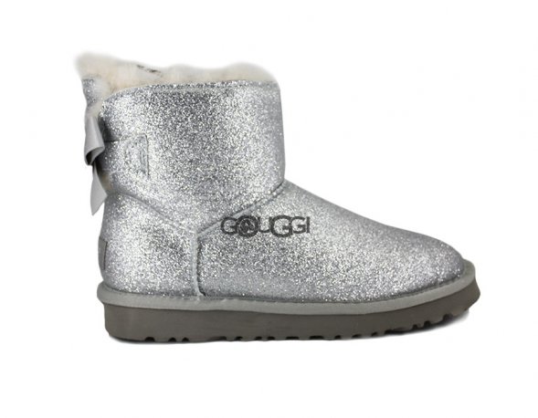 Mini Bailey Bow Sparkle Boot Silver - 39