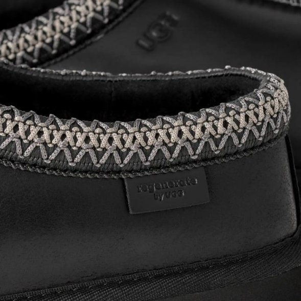 Женские слипоны Ugg Tasman Leather Regen - Black
