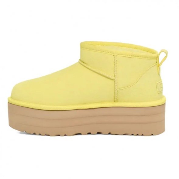 UGG Classic Ultra Mini Platform Pearfect - желтый, 41, Замша