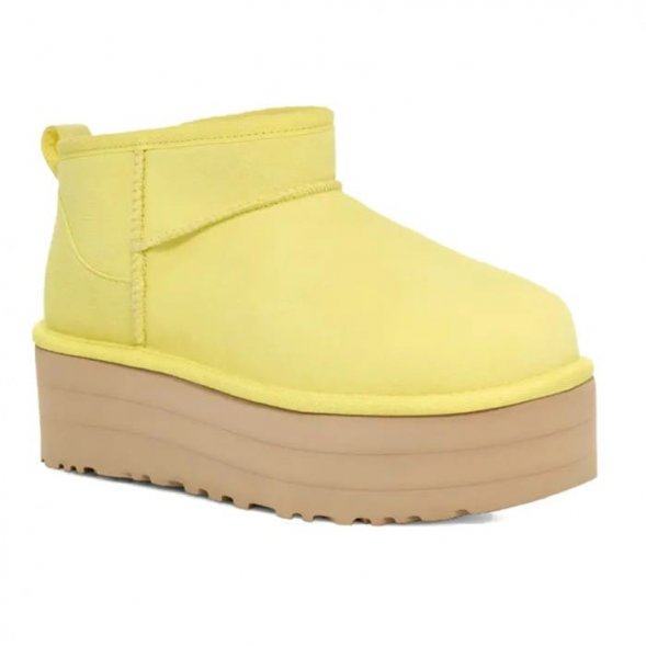 UGG Classic Ultra Mini Platform Pearfect - желтый, 41, Замша