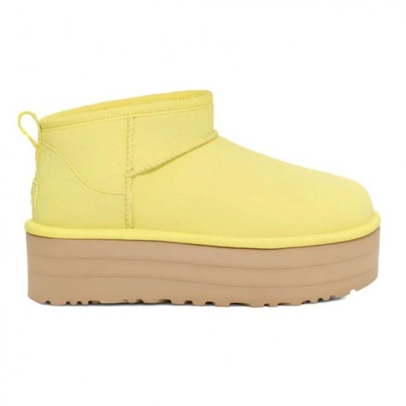 UGG Classic Ultra Mini Platform Pearfect - желтый, 41, Замша