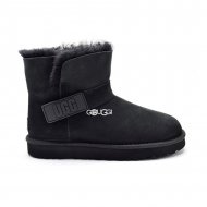 Ugg Mini Bailey Graphic Logo Suede Black