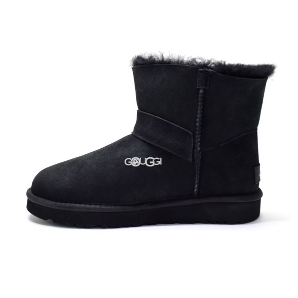 Ugg Mini Bailey Graphic Logo Suede Black