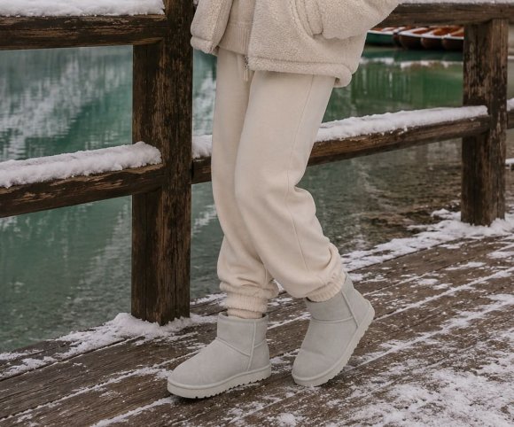 Женские мини угги с пропиткой Ugg Classic Mini II - Grey Violet