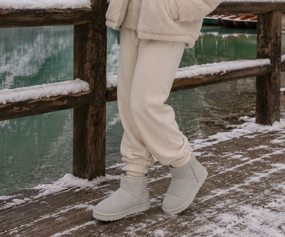 Женские мини угги с пропиткой Ugg Classic Mini II - Grey Violet