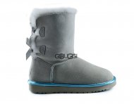 Bailey Bow 2 Metallic Grey Violet Bailey Bow 2 Metallic Grey Violet