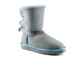 Bailey Bow 2 Metallic Grey Violet