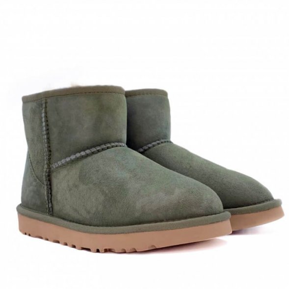 Женские мини угги с пропиткой Ugg Classic Mini II - Khaki