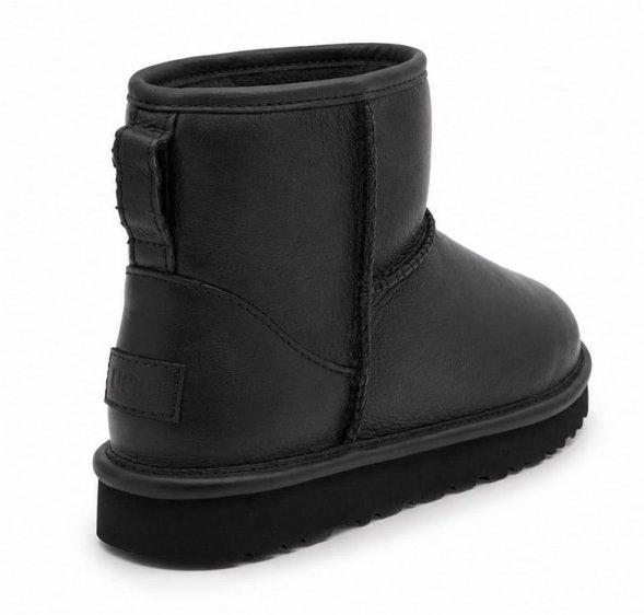 Ugg Classic Mini Leather - Black - черный, 37, Натуральная овчина