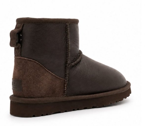 Женские обливные мини угги Ugg Classic Mini Metallic Chocolate