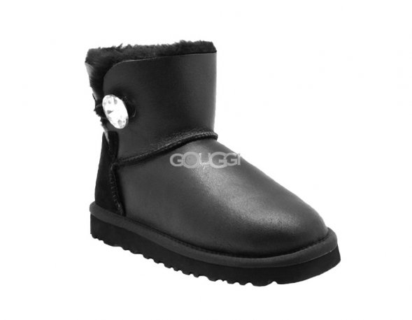 Mini Bailey Button Bling Metallic Black