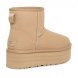 Женские мини угги на платформе Ugg Mini Platform Boot - Sand