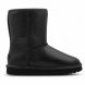 Женские короткие угги Ugg Classic Short Leather - Black