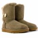 Женские короткие угги с пуговицей и пропиткой Ugg Bailey Button II Boot - Antilope