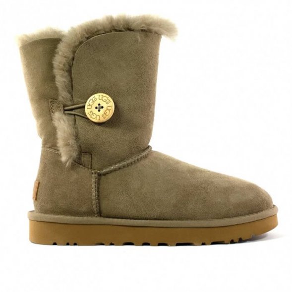 Женские короткие угги с пуговицей и пропиткой Ugg Bailey Button II Boot - Antilope