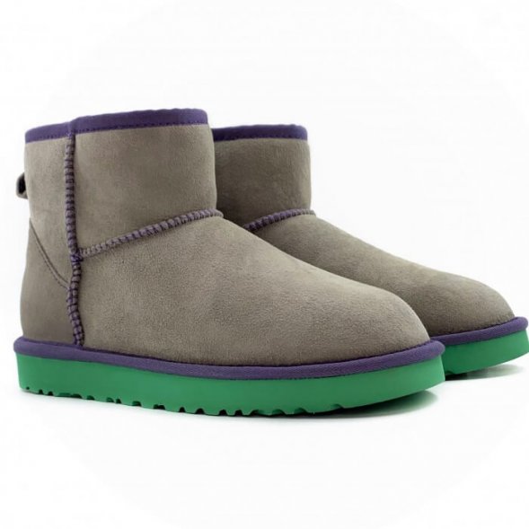 Ugg Classic Mini  - Grey &amp; Green - серый, 38, Замша