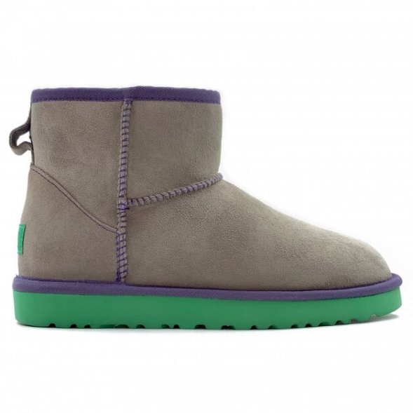 Ugg Classic Mini  - Grey &amp; Green - серый, 38, Замша