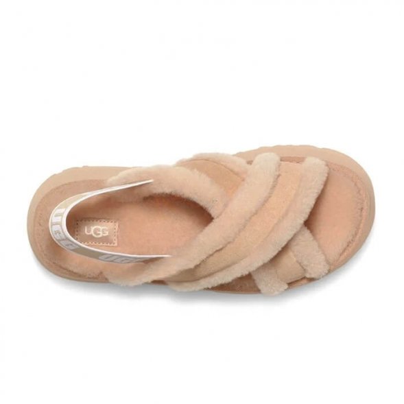 Ugg Disco Cross Slide Sand - Бежевый, 35, Натуральная овчина