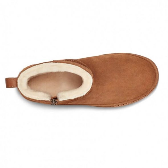 Женские мини угги на молнии Ugg Zip Mini Boots - Chestnut