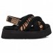 Ugg Disco Cross Slide Sandal - Tiger Print - черный, 35, Натуральная овчина
