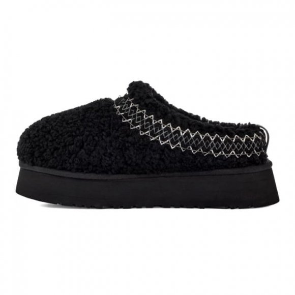 Женские слипоны на платформе Ugg Tazz Braid - Black Женские слипоны на платформе Ugg Tazz Braid - Black