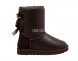 Bailey Bow Metallic Chocolate