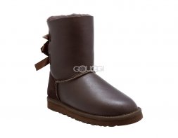 Bailey Bow Metallic Chocolate