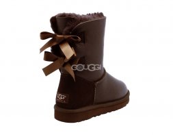 Bailey Bow Metallic Chocolate