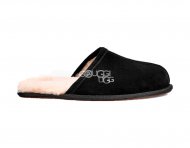 MENS Scuff Slippers Black MENS Scuff Slippers Black
