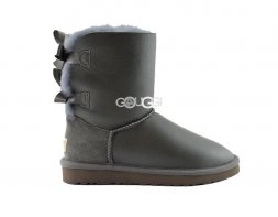 Bailey Bow Metallic Gray