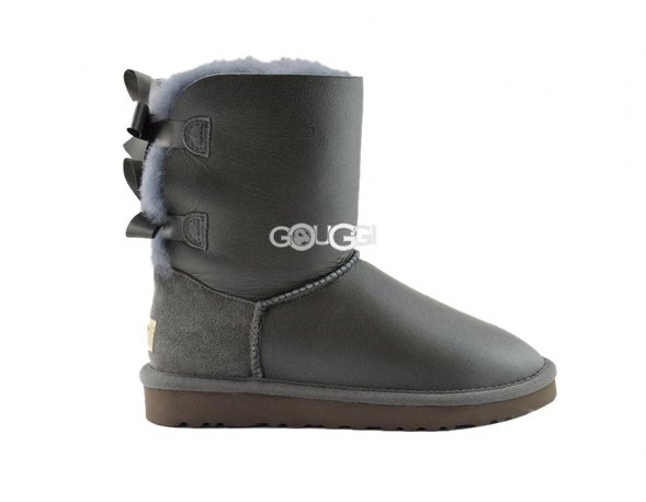 Bailey Bow Metallic Gray