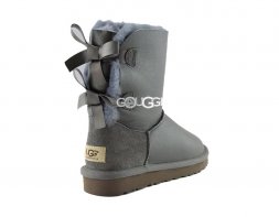 Bailey Bow Metallic Gray