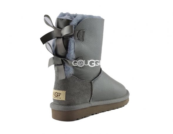 Bailey Bow Metallic Gray