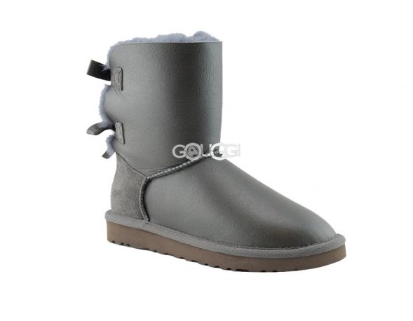 Bailey Bow Metallic Gray