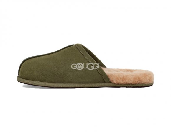 MENS Scuff Slippers Olive MENS Scuff Slippers Olive