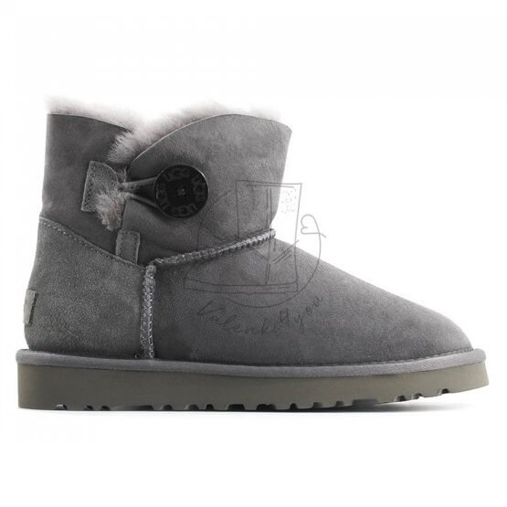 Ugg Mini Bailey Button II Boot - Grey - серый, 36, Замша Ugg Mini Bailey Button II Boot - Grey - серый, 36, Замша