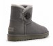 Ugg Mini Bailey Button II Boot - Grey - серый, 37, Замша