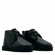 Ugg Kids Neumel Zip Leather Black Ugg Kids Neumel Zip Leather Black