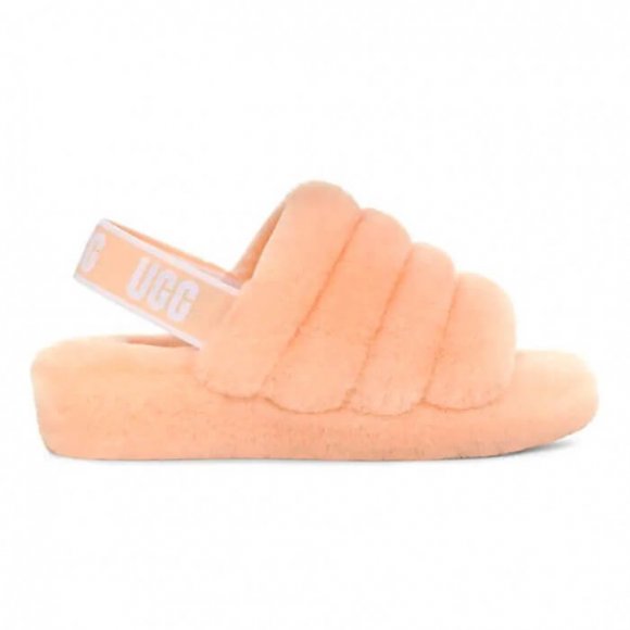 Женские сандалии Ugg Fluff Yeah Slide - Peach Женские сандалии Ugg Fluff Yeah Slide - Peach