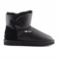 Mini Bailey Button Metallic Black