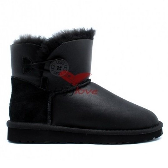 Ugg Mini Bailey Button Metallic Black - черный, 36, Обливные Ugg Mini Bailey Button Metallic Black - черный, 36, Обливные